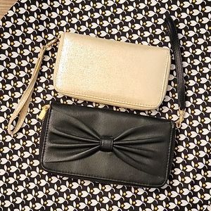 2 clutch combo + vintage scarf